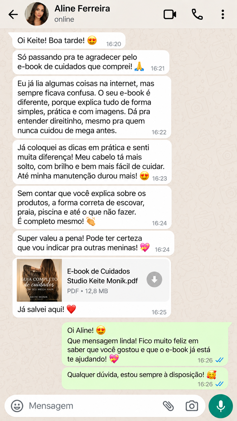 Depoimento de Aline Ferreira