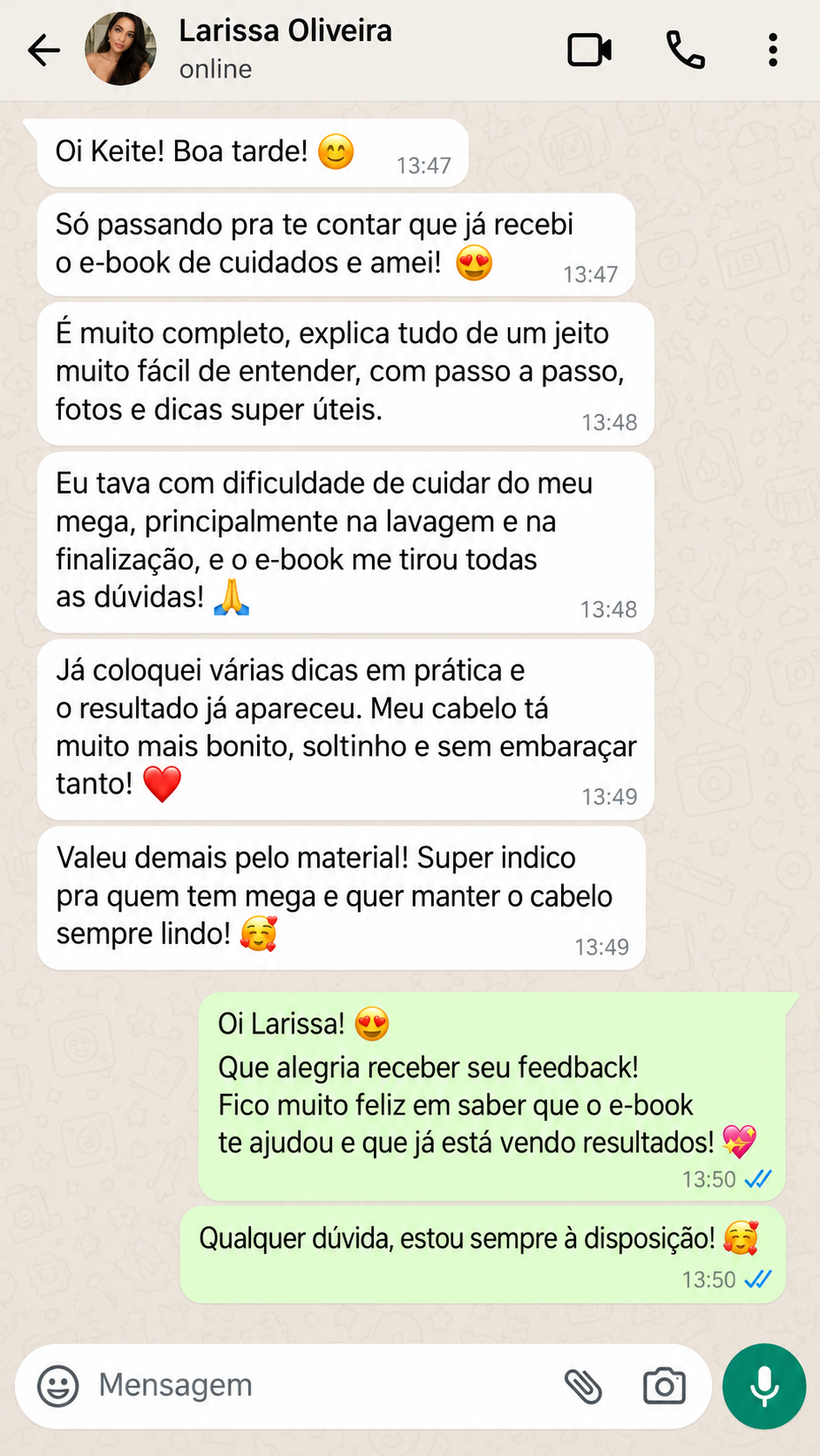 Depoimento de Larissa Oliveira